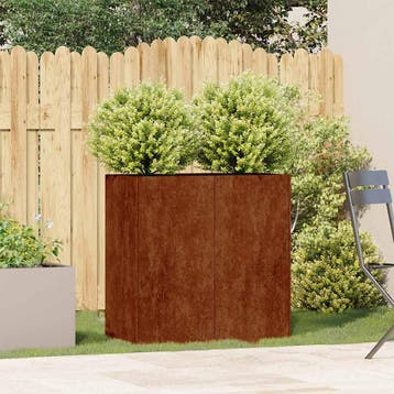 vidaXL Plantenbak roestig 80x40x80 cm weervast staal, Tuin en Terras, Verzenden, Nieuw