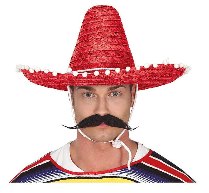Sombrero Rood 45cm, Hobby en Vrije tijd, Feestartikelen, Nieuw, Verzenden