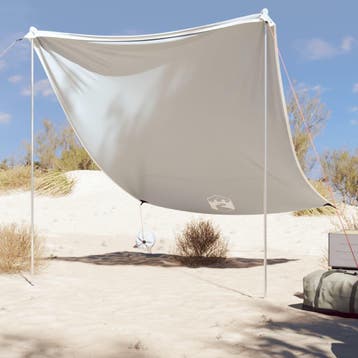 vidaXL Strandluifel met zandankers 214x236 cm grijs, Verzenden, Nieuw