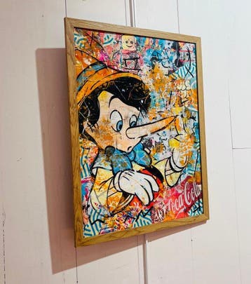 Artmony - Tableau Pinocchio pop art, Antiek en Kunst