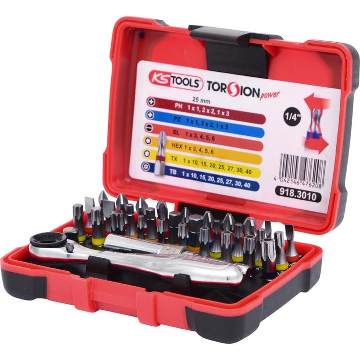 KS Tools 1/4 TORSIONpower Bitset 32-delig, Auto diversen, Autogereedschap, Nieuw, Verzenden