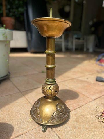 Kandelaar - Gegoten messing - pricket candlestick