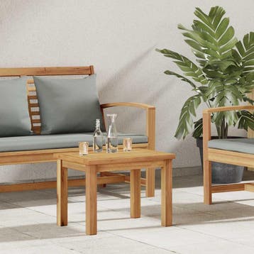 vidaXL Salontafel Bruin 50 x 35 x 36 cm Massief Teakhout, Tuin en Terras, Tuintafels, Verzenden, Nieuw