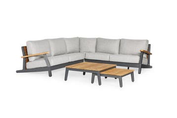 Suns Siena hoekbank soft grey + 1x tafel. SUPERSALE |, Nieuw