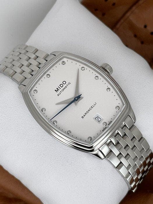 Mido - Baroncelli Lady Diamonds Automatic - M0413071101600 -, Handtassen en Accessoires, Horloges | Heren