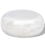 vidaXL Salontafel gehamerd aluminium zilverkleurig, Verzenden, Nieuw