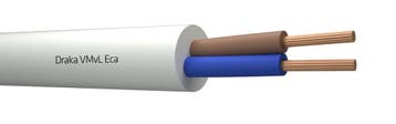 Draka VMVL 2x0.75mm² Câble Vinyle Flexible Blanc - 803866, Verzenden, Nieuw