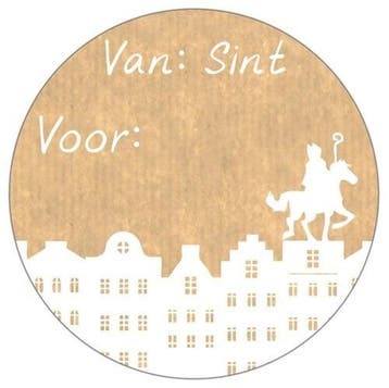 Etiketten Kraft Van Sint Voor … 1000st, Verzenden