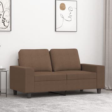 vidaXL Tweezitsbank / zetel 120 cm stof bruin, Verzenden, Nieuw