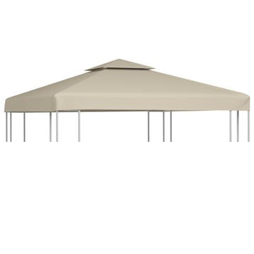 vidaXL Vervangend tentdoek prieel 310 g/m² 3x3 m beige, Verzenden, Nieuw