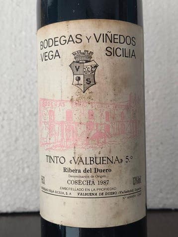 1987 Vega Sicilia, Tinto Valbuena 5º - Ribera del Duero, Verzamelen, Nieuw