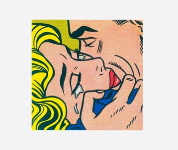 Roy Lichtenstein - “Kiss V, 1964”. Copyright The Estate of