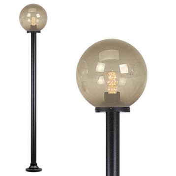 Tuinverlichting Bol Globe 150r Tuinlamp fumee Ø 30, Kunststof, Verzenden, Staande lamp, Nieuw