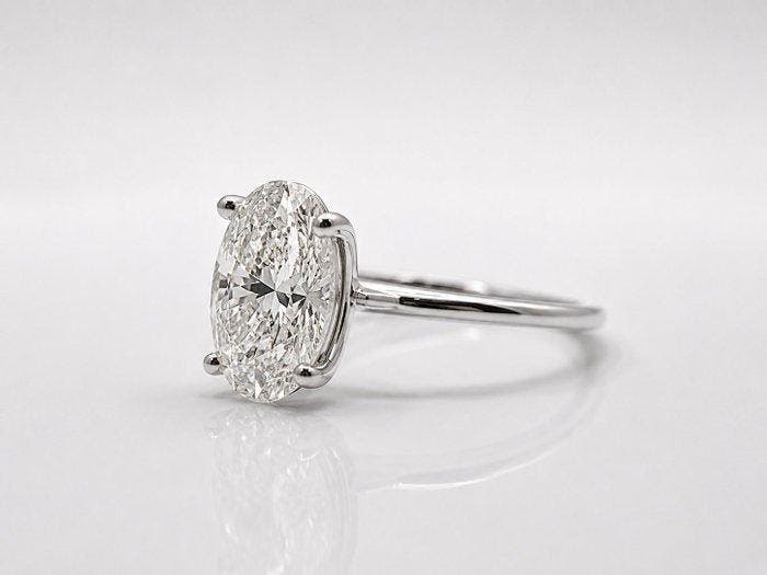 Zonder minimumprijs - Ring - 14 karaat Witgoud - 2.01ct. tw., Bijoux, Sacs & Beauté, Bagues
