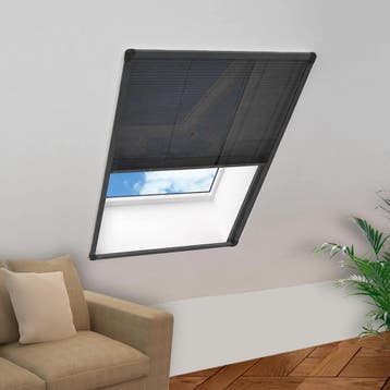 vidaXL Raamhor plissé 80x160 cm aluminium antraciet, Doe-het-zelf en Bouw, Verzenden, Nieuw