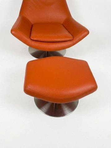 Fauteuil (2) - Leder, Verchroomd - Spage-Age Lounge