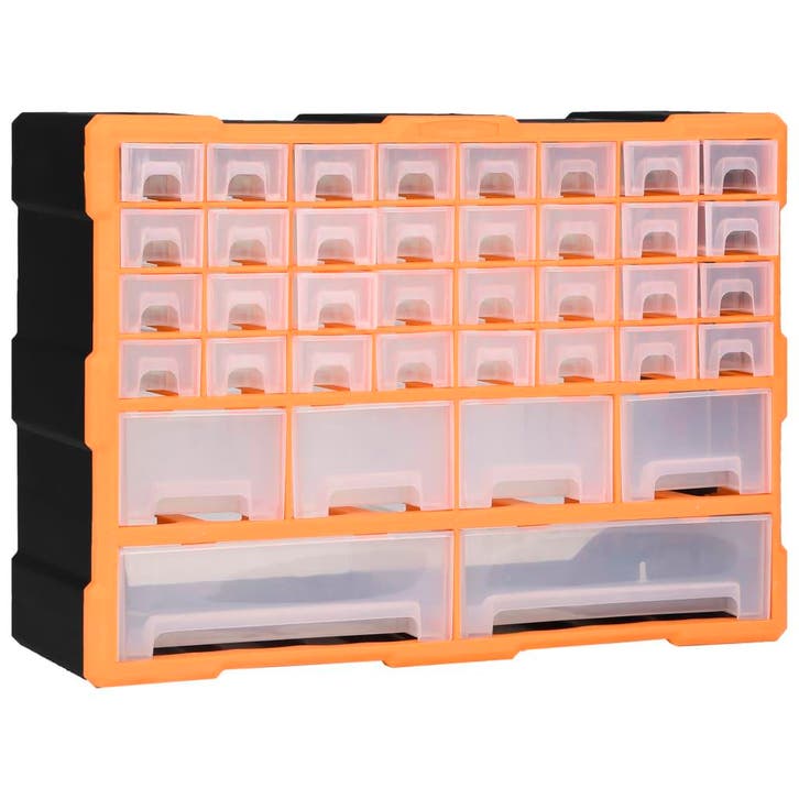 vidaXL Organiser met 38 lades 52x16x37,5 cm, Doe-het-zelf en Bouw, Gereedschapskisten, Nieuw, Verzenden