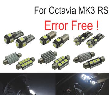 Kit 12 Ampoules Led Intérieur Pour Skoda Octavia 3 Mk3 Berli, Verzenden, Nieuw