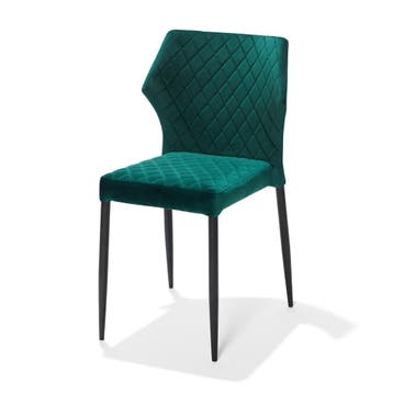 Stoel Louis | Brandvertragend | Groen | Velours |, Verzenden