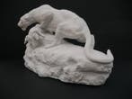 Sevres - Clovis Edmond MASSON - Sculpture, Lionne capturant, Antiek en Kunst