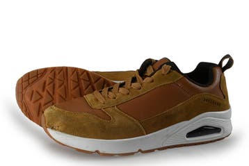 Skechers Sneakers in maat 43 Cognac, Kleding | Heren, Schoenen, Overige kleuren, Verzenden, Zo goed als nieuw, Skechers