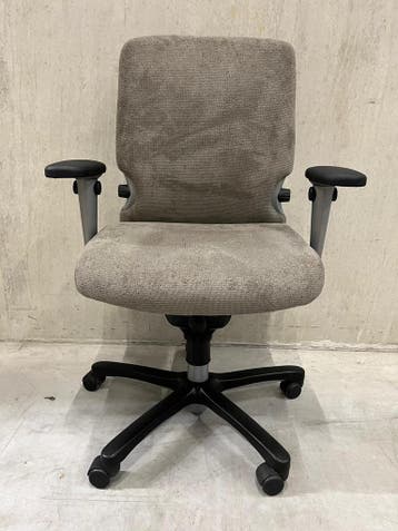 Refurbished Bureaustoel Grijs Haworth Comforto 77 NPR 1813, Verzenden, Zo goed als nieuw, Grijs, Bureaustoel