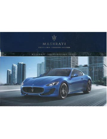 2013 MASERATI GRANTURISMO SPORT INSTRUCTIEBOEKJE ENGELS