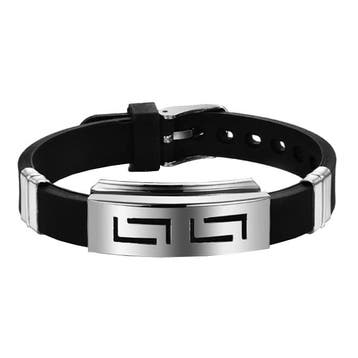 Fako Bijoux - Armband - Stainless Steel - Siliconen -, Handtassen en Accessoires, Verzenden, Nieuw