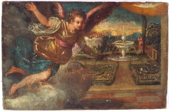 Lambert Sustris (1515-1584), School of - The Angel of the, Antiquités & Art, Art | Peinture | Classique