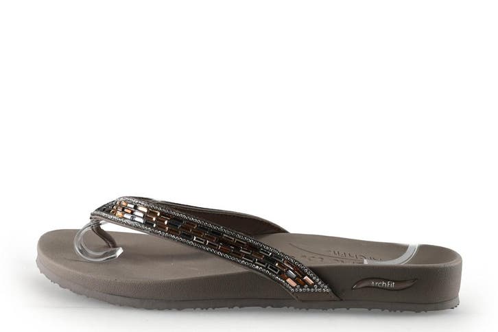 Skechers Slippers in maat 39 Bruin, Kleding | Dames, Schoenen, Bruin, Zo goed als nieuw, Slippers, Verzenden