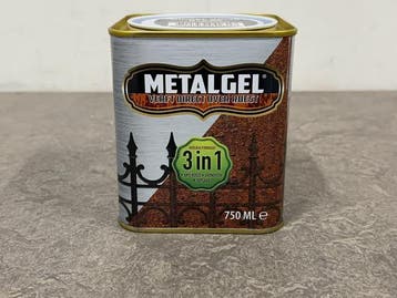 Veiling - 6x Metalgel 3-in-1 lak middelgrijs glans 750ml, Doe-het-zelf en Bouw, Verf, Beits en Lak, Nieuw