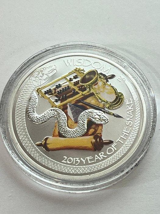 Tuvalu. 1 Dollar 2013, Good Fortune - Lunar Snake, 2 x 1 oz, Timbres & Monnaies, Monnaies | Europe | Monnaies non-euro