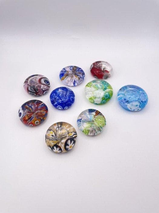 Livio Campanella - Presse-papier (9) - Murano-glas, Antiek en Kunst, Antiek | Glaswerk en Kristal