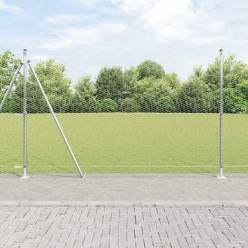 vidaXL zeshoekig gaashek met betonnen voetstuk 100 x 1,5 m, Verzenden