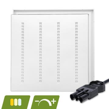 LOUVRE LED PANEEL | NOVA WIT | 60X60CM | 30W | DIMBAAR | CC, Verzenden