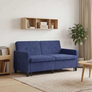 vidaXL Slaapbank / zetel Politieblauw Stof, Huis en Inrichting, Verzenden, Nieuw