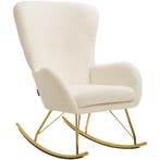 tectake Schommelstoel Swing met stalen glijders en dikke bek, Huis en Inrichting, Stoelen, Verzenden, Nieuw