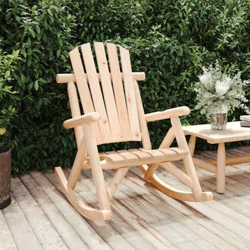 vidaXL Tuinschommelstoel 69x96x101 cm massief vurenhout, Verzenden