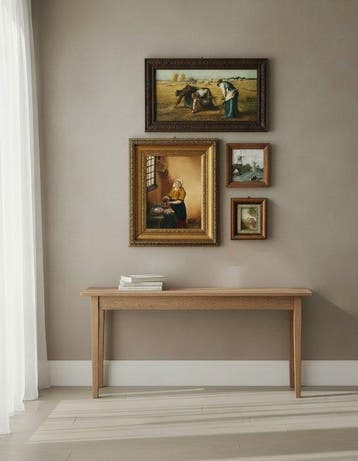 Wanddecoratie (4) - Set van 4 wanddecoratieve lijsten -