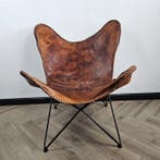 Stoel - Butterfly stoel (3107) - Leder, Metaal, Antiek en Kunst