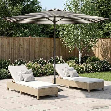 vidaXL Tuinparasol 270 x 270 cm Polyester Rechthoekig Zwart, Tuin en Terras, Verzenden, Nieuw