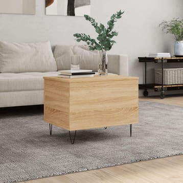 vidaXL Salontafel 60x44,5x45 cm bewerkt hout sonoma, Verzenden