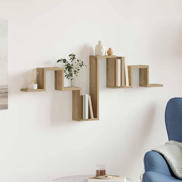 vidaXL Wandplank Muurmontage Artisan Eiken 104,5 x 43 x 10, Verzenden, Nieuw