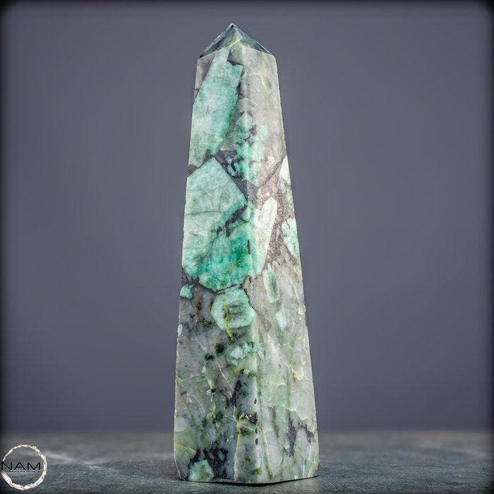Majestueus smaragdobelisk uit de legendarische Muzo-mijn –, Antiek en Kunst, Curiosa en Brocante