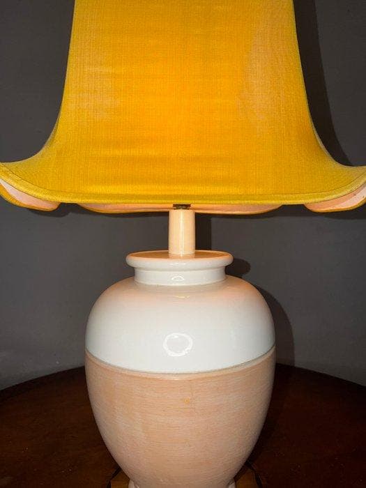 Tafellamp - Keramiek, stof - Een grote tafellamp (70 cm), Huis en Inrichting, Overige Huis en Inrichting