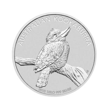 1 kilo zilveren Kookaburra munt 2010