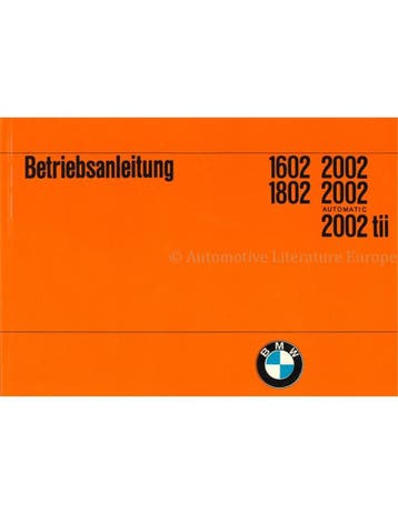 1975 BMW 1602 1802 2002 INSTRUCTIEBOEKJE DUITS, Ophalen of Verzenden