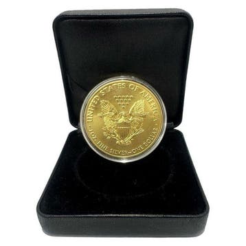 États-Unis. 2018 1 oz American Silver Eagle Full 24k Gold