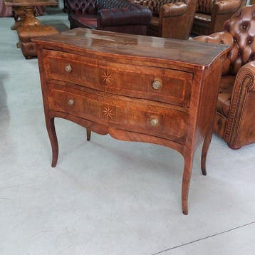 Commode - Luigi XV - Noyer, Antiquités & Art