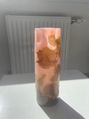 Emile Gallé - Vaas - Cameo-glas - Vaas Art Nouveau - 21 cm